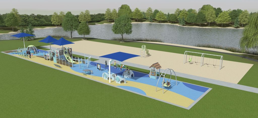 Renderings of the planned 'inclusive playground' in Seaside Heights, N.J. (Credit: Borough of Seaside Heights)